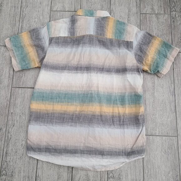 Columbia young mens collared button down surfer style short sleeve shirt size M - Picture 9 of 9